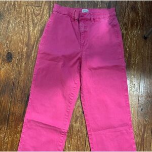 Slim wide leg cropped pink jeans beautiful 🤩 28 T (tall)